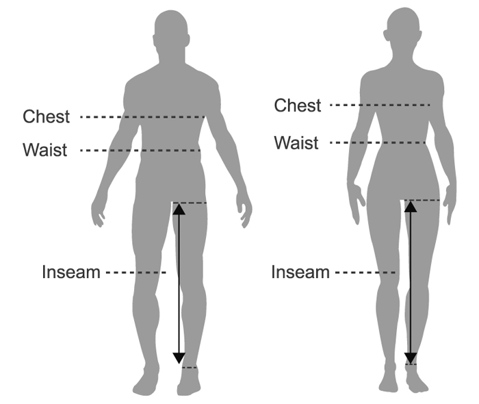 Men Women Shirt And Pants Sizing Bohn Body Armor
