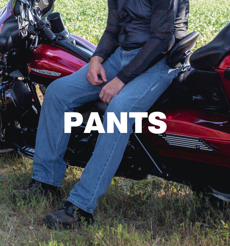 Armored Motorcycle Pants, Shirts, Shorts, Jackets + Flannels