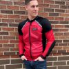 Mesh Motorcycle Shirt with Chest Armor - Red-Max-Quality