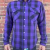 Bohn Body Armor Armored Riding Flannel Purple - front
