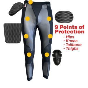 Armored Baselayer Pants Dual-Sport Motorcycle for hips and knees